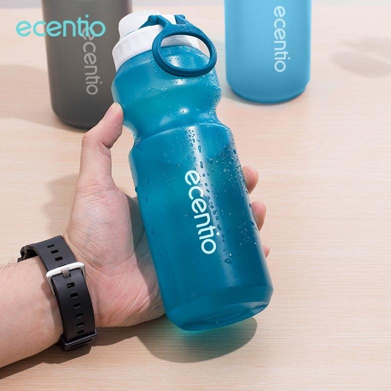 et-12 ecentio Tempat Makan 3 Sekat Set Lunch Box Botol Anak Kotak Bekal Sendok Makanan Biru Premium