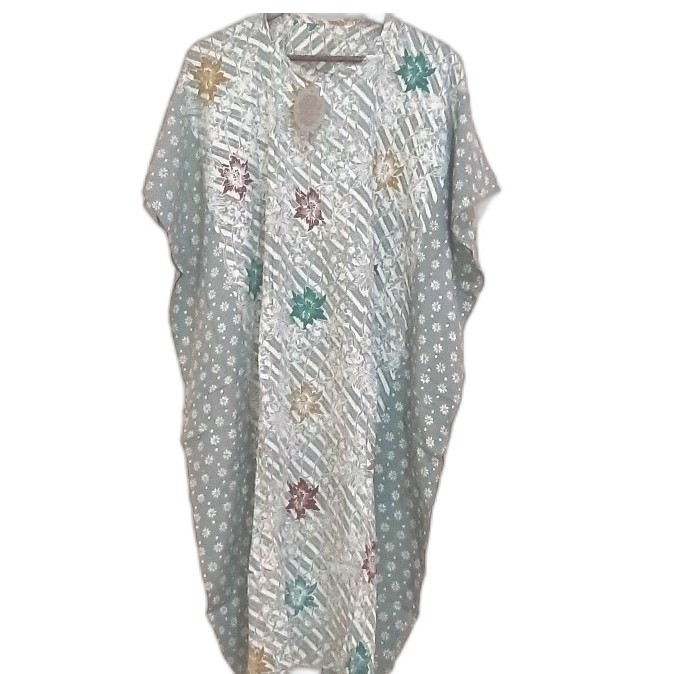 Potongan Harga Daster Lowo Kaftan Kalong 6L/7L Batik Pekalongan Ld140 Busui Resleting To8