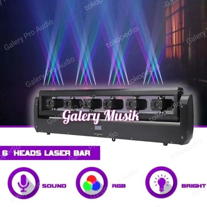 Moving Led Disco 6 Eyes Rgb Fullcolor Laser Moving Head Light Bar Beam