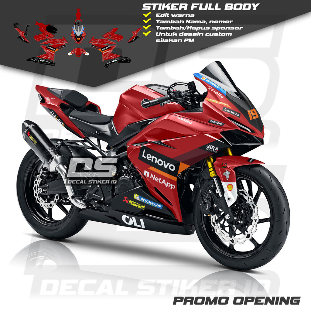 Decal cbr250rr full body keren stiker cbr250rr full body keren striping cbr250rr terbaru decal cbr25