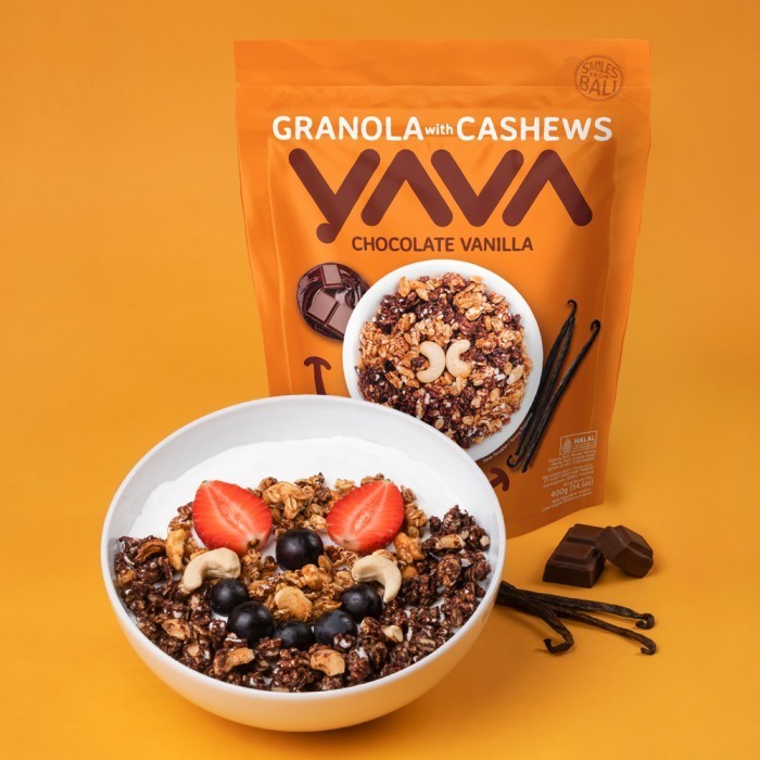

YAVA Granola Chocolate Vanilla & Coconut Banana 400g K02