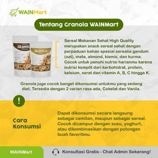 

Wainmart Granola Snack Diet Sereal Sarapan Makanan Sehat High Quality K02