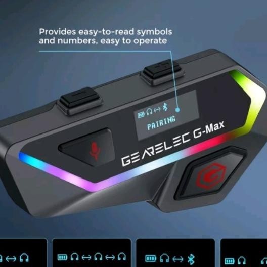 Gearelec G Max Intercom Bluetooth 2Km New