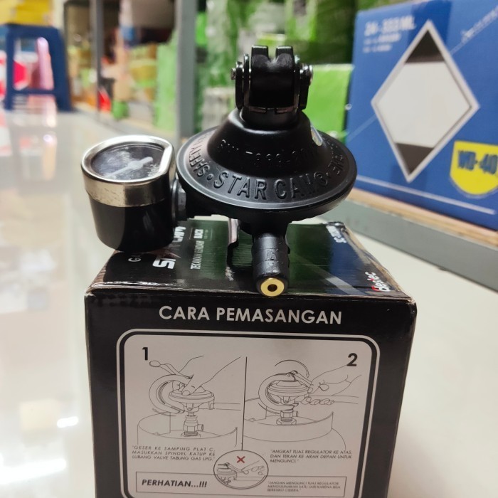 Regulator Kepala Gas Lpg Cengkram Capit Meteran