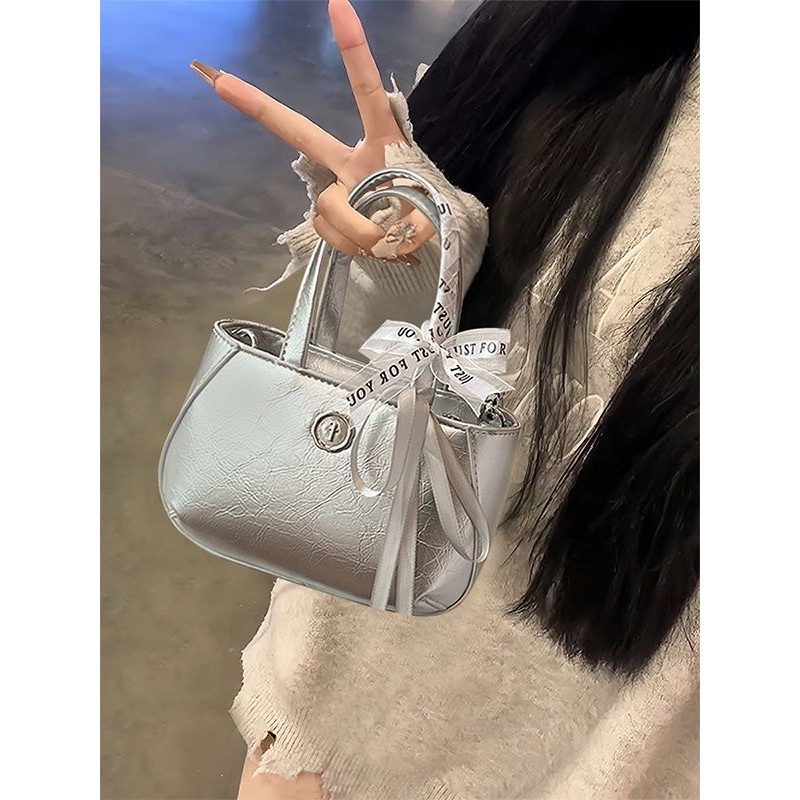 Pretty    tas wanita perak baru   tas tangan   tas selempang   rasa senior musim panas seratus tas w