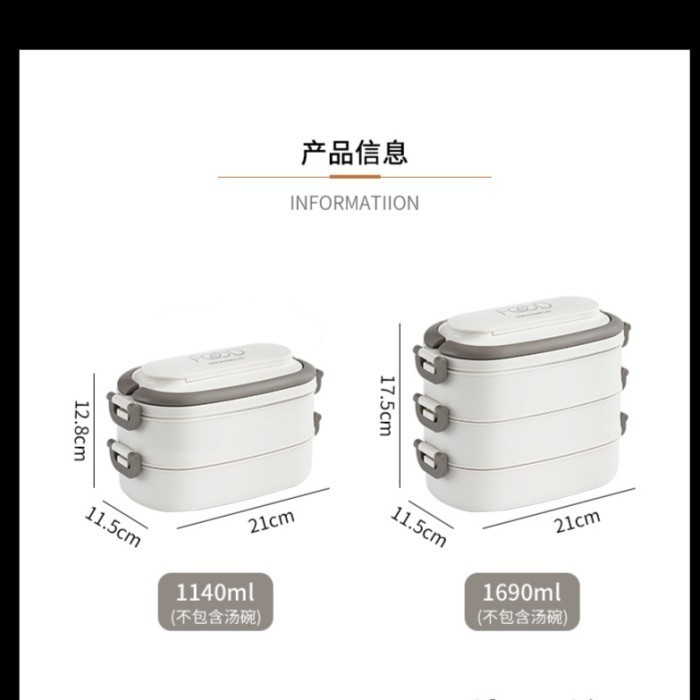 Rantang Makan Tahan Panas / Rantang Susun Stainless Anti Tumpah