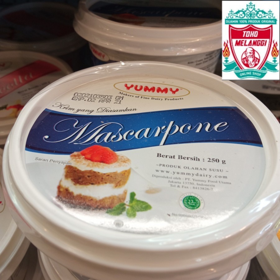 

Yummy Mascarpone Cheese 250 gr | Cream Krim Susu Olahan