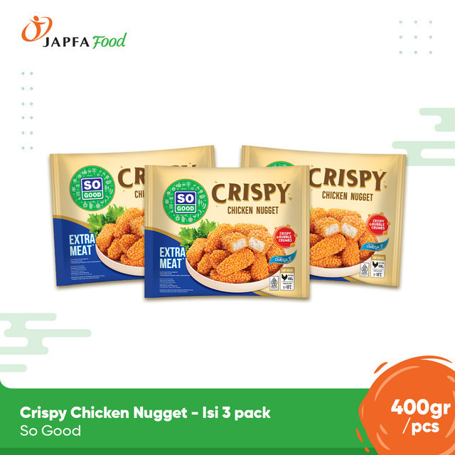 

So Good Crispy Chicken Nugget 400gr - Isi 3 pack