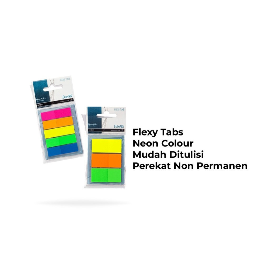 

[Stationery Home] Bantex Flexi Tab / Sticky Note / Memo Plastik / Pembatas buku - 8870