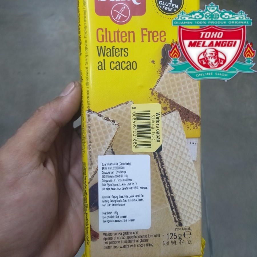 

Schar Gluten Free Wafers Al Cocoa 125 gr | Wafer Cokelat | Chocolate