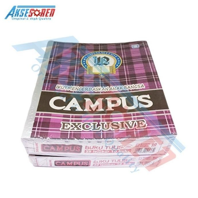 

Buku Tulis Sekolah Campus 38 Lembar [1 Pak] / Buku Kampus Kwarto A5