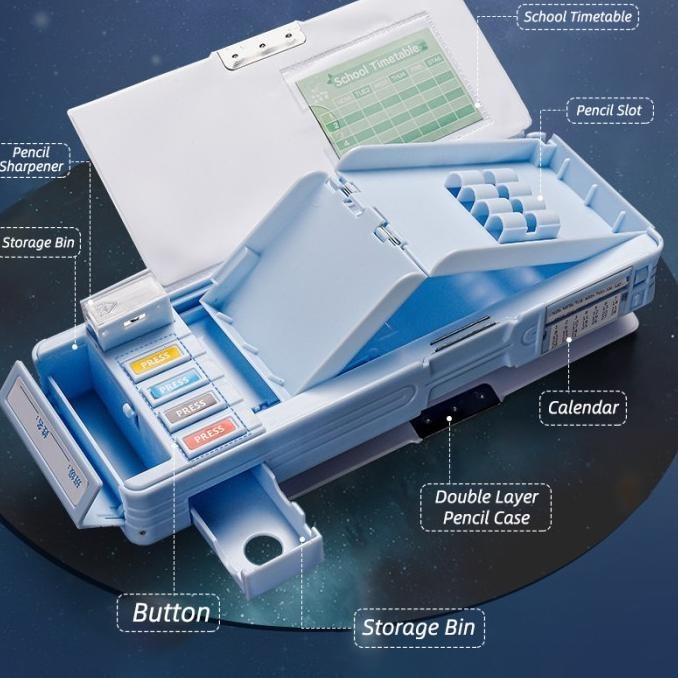 

Kotak Pensil Pola Kartun Lapisan Ganda Tunggal dengan Rautan Kapasitas