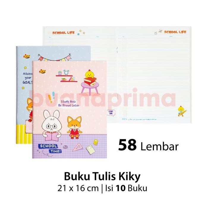 

Buku Tulis Kiky 58 Lembar isi 10 Buku Notebook Sekolah