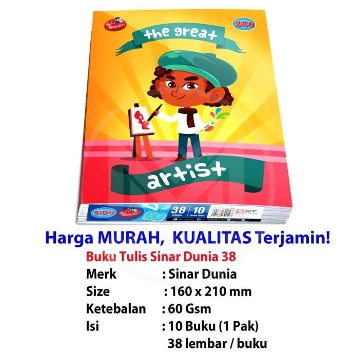 

Buku Tulis Sidu Isi 38 Lembar / Sidu 38 / Buku Tulis TK, SD