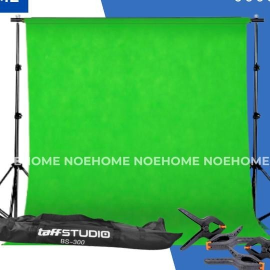 Stand Badrop Paket Lengkap 3 Meter Braet Studio Foto Green Screen