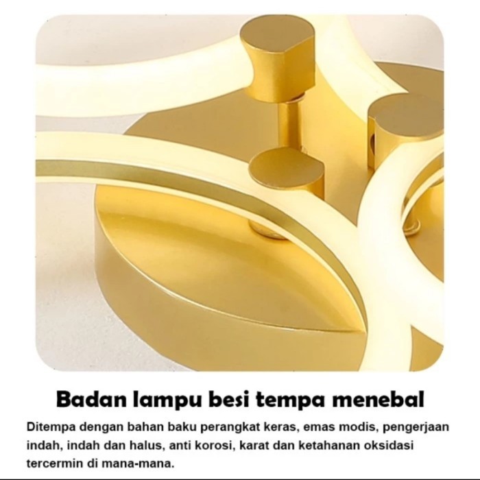 Lampu Hias Plafon Led 3 Warna / Lampu Hias Ruang Tamu + Remote Lampu