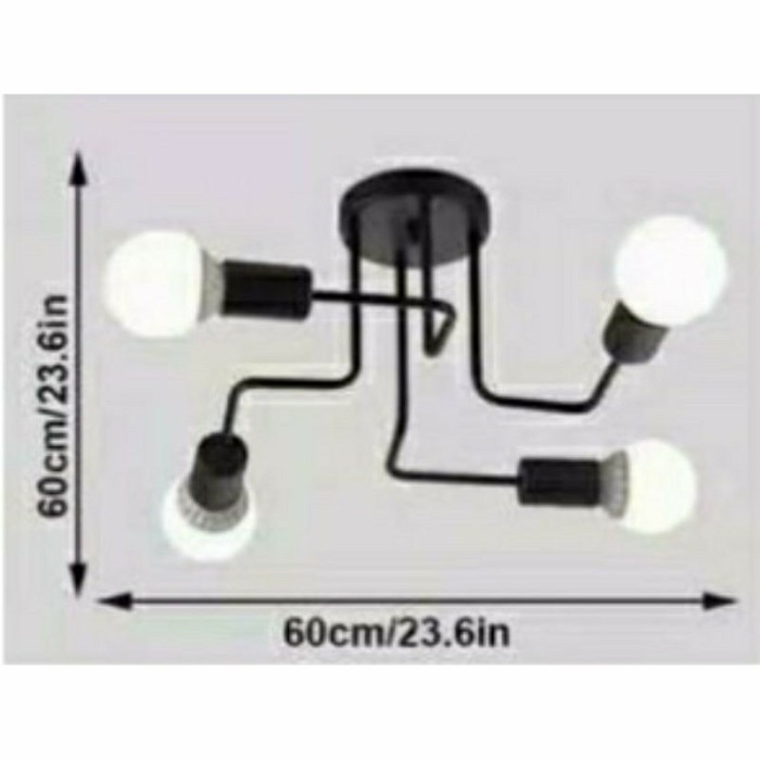 Lampu Plafon Minimalis Ruang Tamu Lampu Plafon Meja Makan 290279-4 Bk Lampu