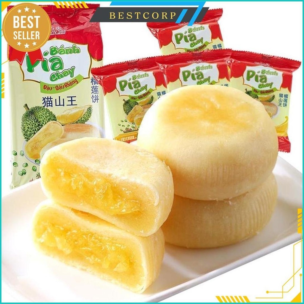 

(Minimal Pesan 3 Bks/4Bks Utk 1Kg) Readystock! Durian Pia Asli Musang King - Banh Pia Chay Siap Kirim
