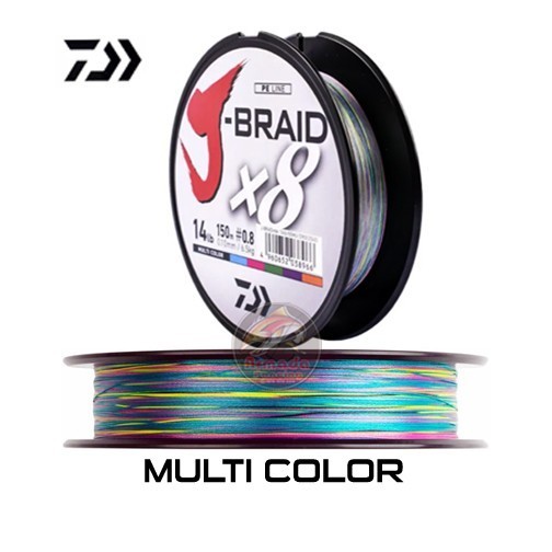 Pe Daiwa J-Braid X8 Multi Color I 150M