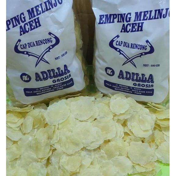 

Emping Aceh Grade A 500 Gram ( Adilla )