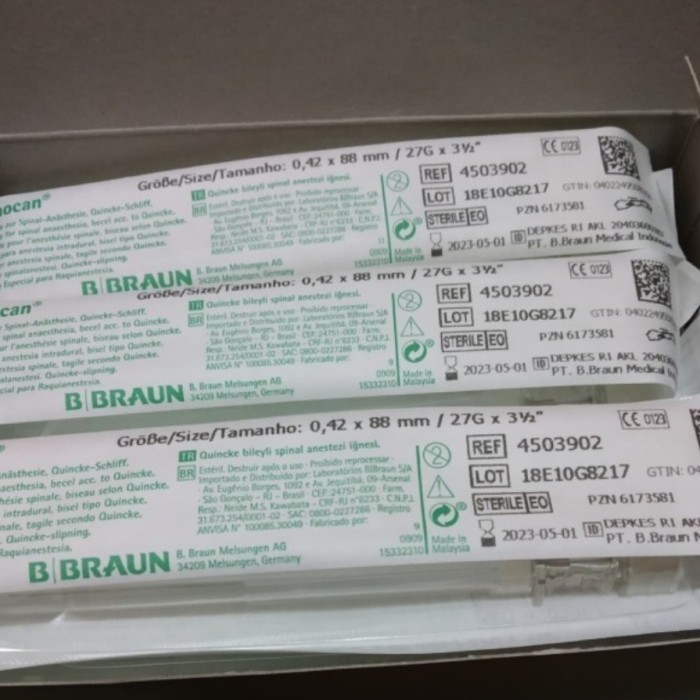 Spinocan B Braun/Jarum Spinal B Braun/Spinal Needle