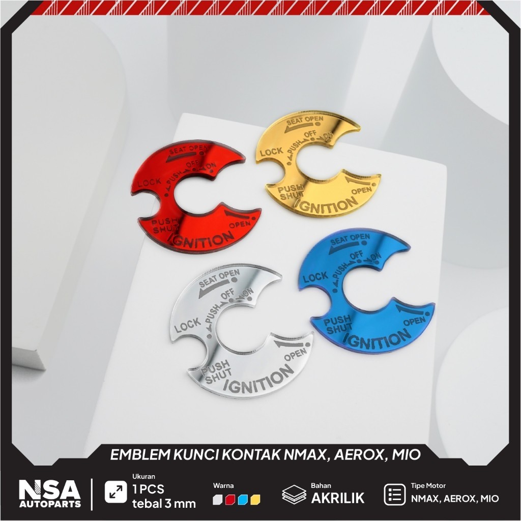 Garnish Kunci Nmax Aerox Mio Gear Emblem Kunci Nmax Aerox Mio Gear Cover Kunci Motor Yamaha Nmax