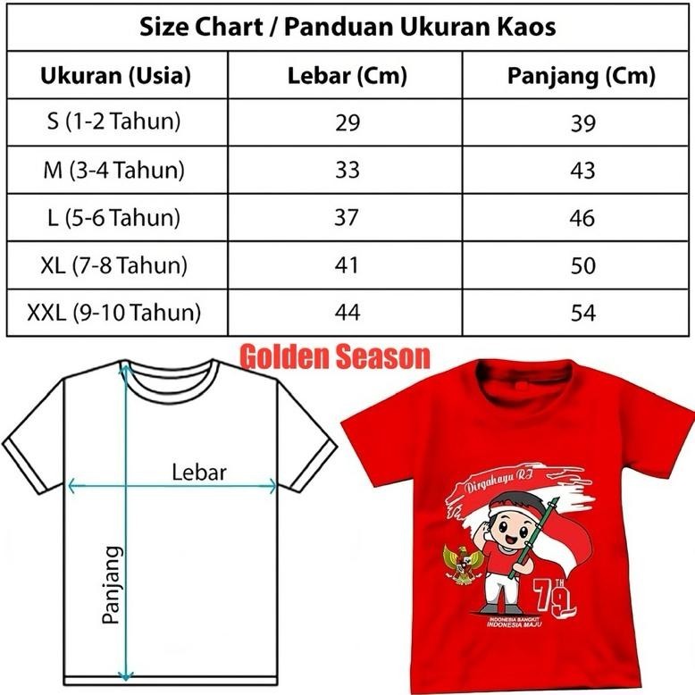 SDF Kaos Agustusan Anak-Anak / Baju Atasan Merah Putih 17 Agustus / Kaos Distro TERLARIS