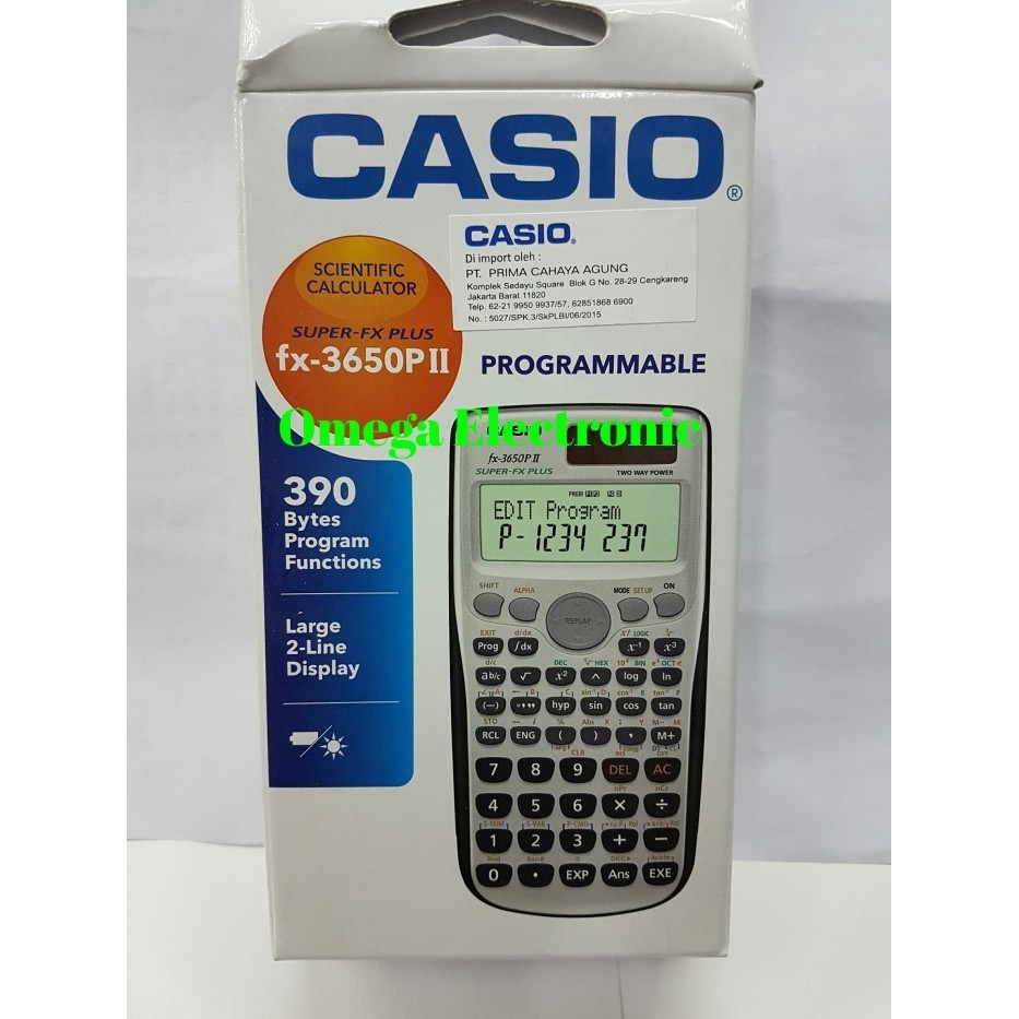 

Ready Casio FX-3650P - Scientific Calculator ilmiah kalkulator kuliah