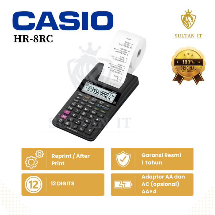 

Ready KALKULATOR Casio HR 8 RC - Printing Calculator