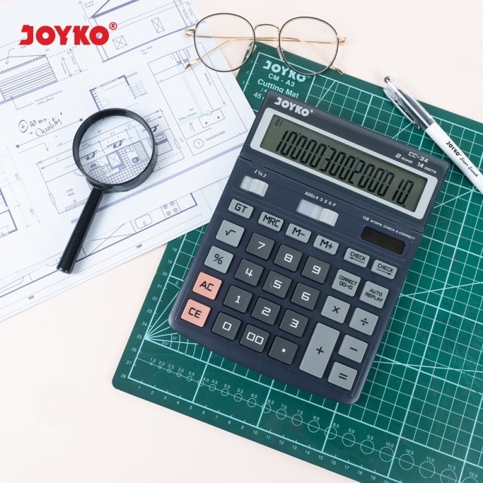 

Ready Kalkulator JOYKO CC 34 Calculator Check Correct CC34 14 Digit Besar