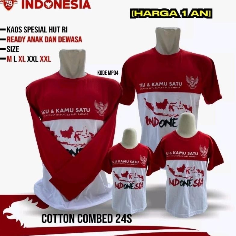 SDF Kaos Merah Putih Special 17 Agustus//Kaos Seragam agustusan TERLARIS