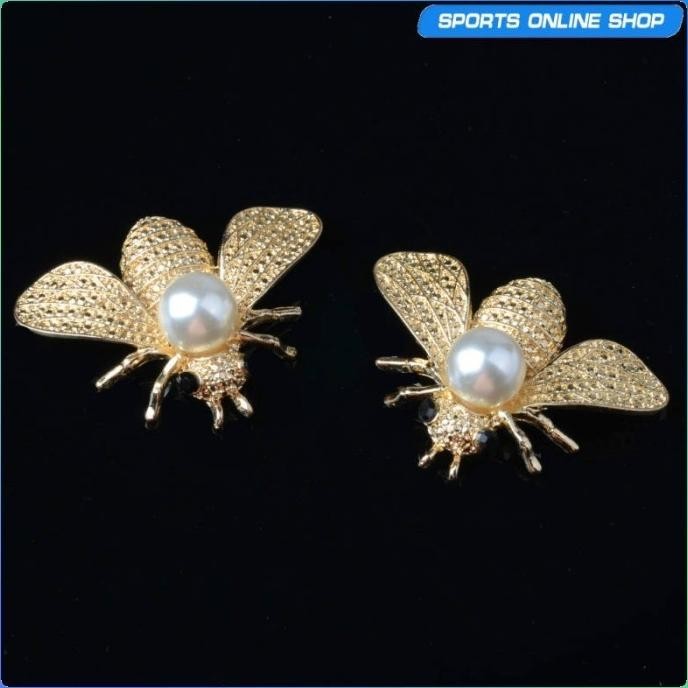 

5 Pieces Bee Shape Alloy Crtal Pearl Flatbabuttons Scrapbooking S005