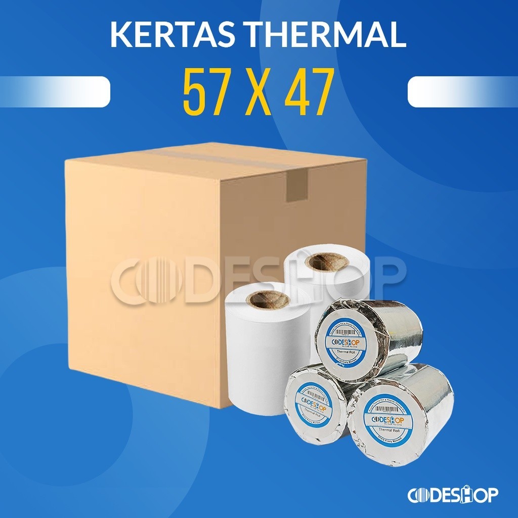 

1 Dus - Kertas Struk Kasir 57 x 47mm Merek Codeshop