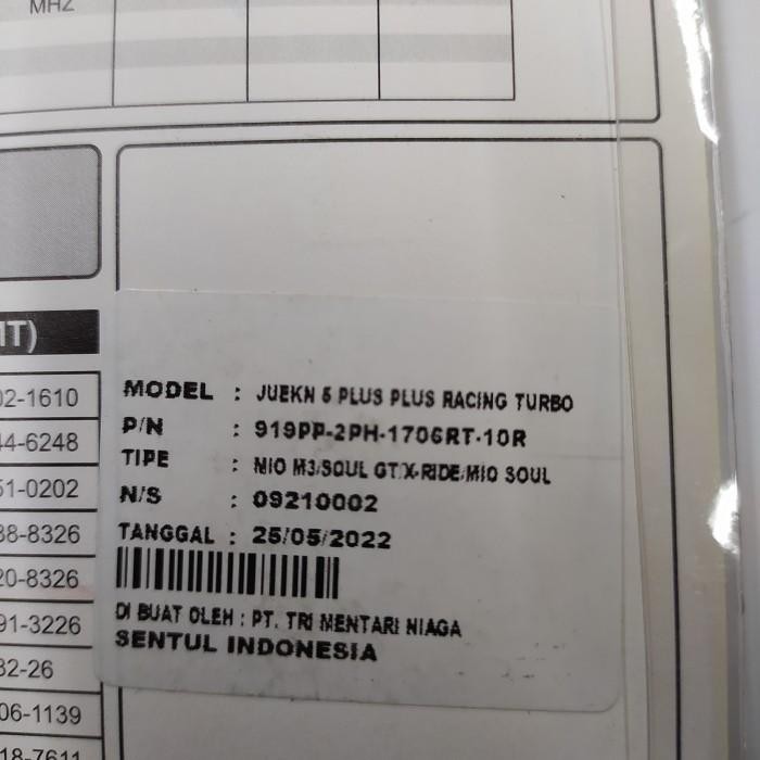 Harga Grosir Ecu Brt Juken 5 ++ Racing Turbo Yamaha Mio M3 Stok Terbatas