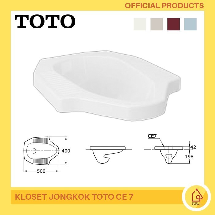 Ready KLOSET JONGKOK TOTO CE7 / KLOSET JONGKOK / TOILET SQUAT TOTO