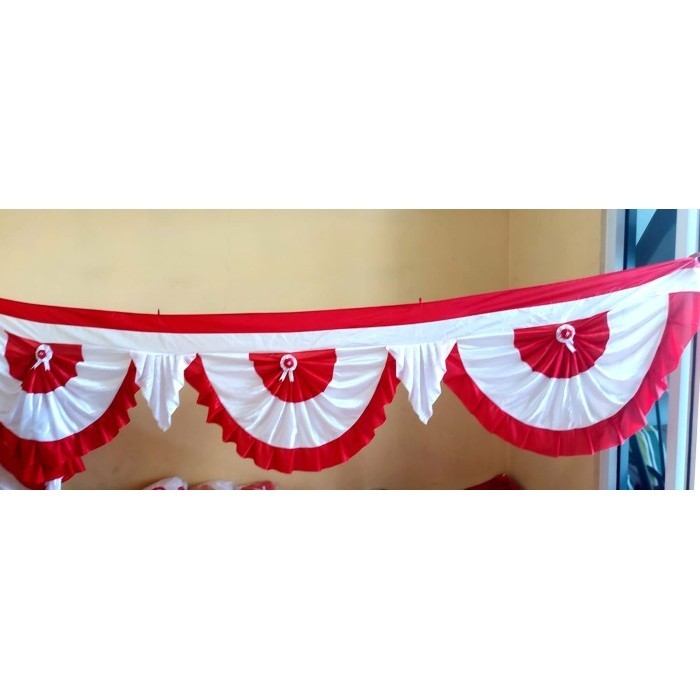 Bendera Merah Putih Rumbai 10 Gelombang 10 M