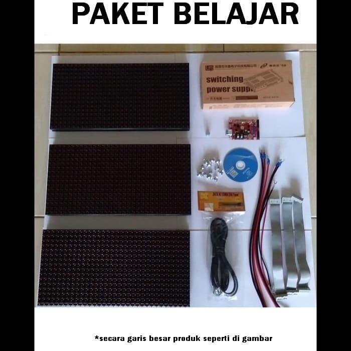 Led Running Text Paket Belajar Rakit Sendiri Plus Frame