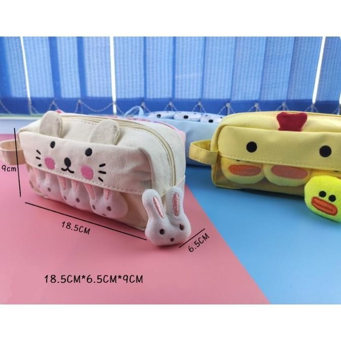 

wwr-76 [LOGU] Kotak pensil lembut mini cartoon dengan bros pin,Cute soft pencil case with Brooch Pin Murah