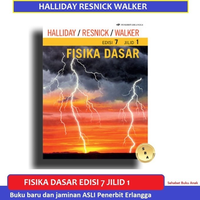 Terlaris Buku Fisika Dasar Jilid 1 2 3 Edisi Ke 7 Halliday Resnick Erlangga SALE