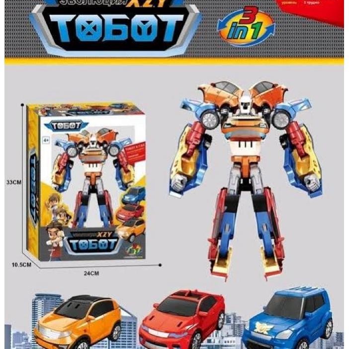 (Bisa Cod) Ukuran Jumbo  Mainan Anak Tobot 3 Cars Combine Ni Tritan / To Car / Tritan Mainan Tritan 