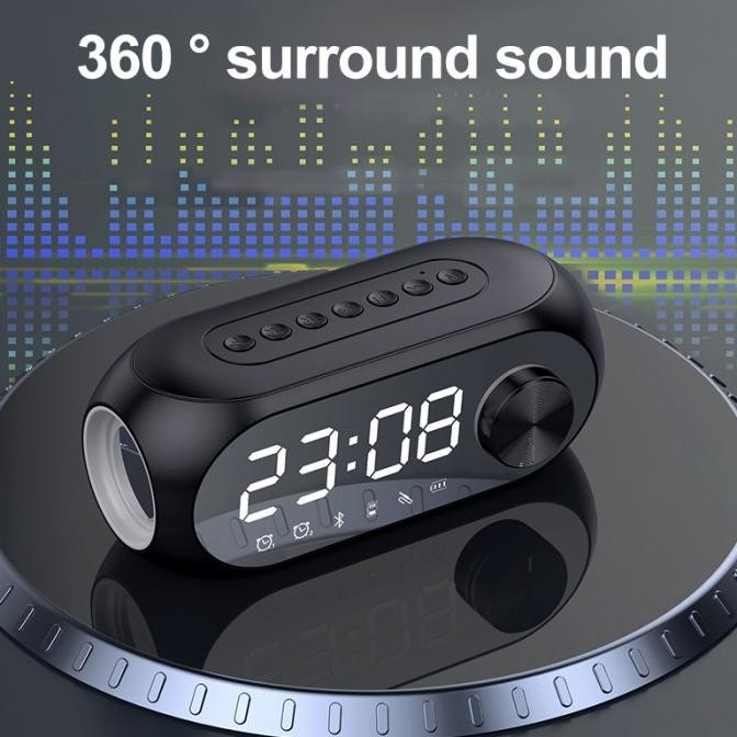 

S16 S18 LED Alarm Clock Bluetooth Speaker FM Radio Jam Meja CM