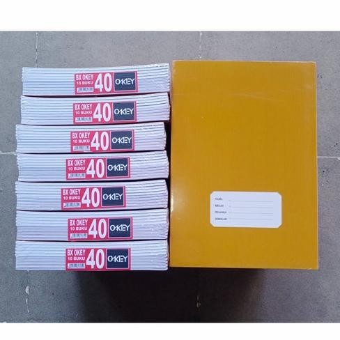 

Murah Buku Tulis Okey Panjang / Boxy Sampul Coklat 40 Lembar - Isi 10 Buku