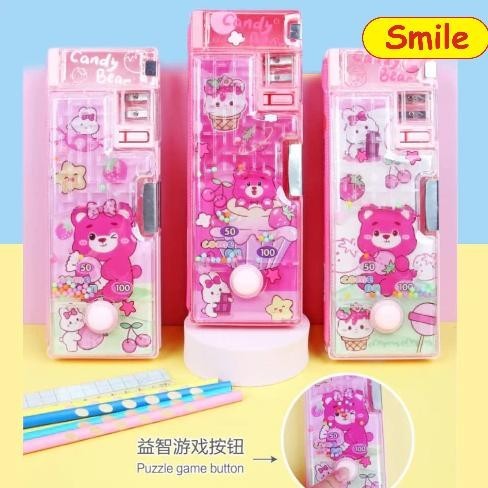 

uy-23 Tempat Kotak Pensil Anak Sekolah Pencil Case Depan Transparant Game Water Ball Push Handheld Pencet Air Sanrio Kuromi Sale