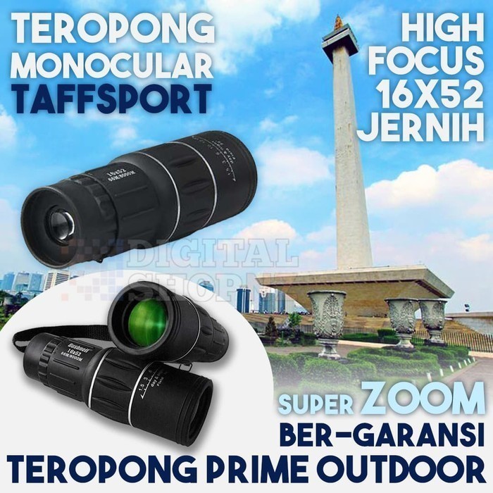 Teropong Monokular Super Zoom Focus Jarak Jauh Original Gratis Pouch