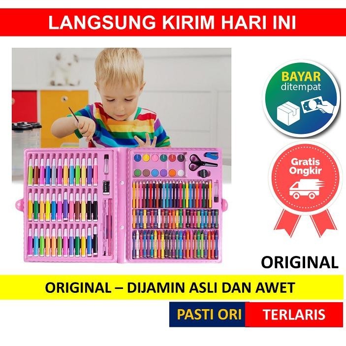 

uk-75 crayon set 150pcs anak cat air mewarnai anak set gambar anak mengganbar anak pensil warna set Viral