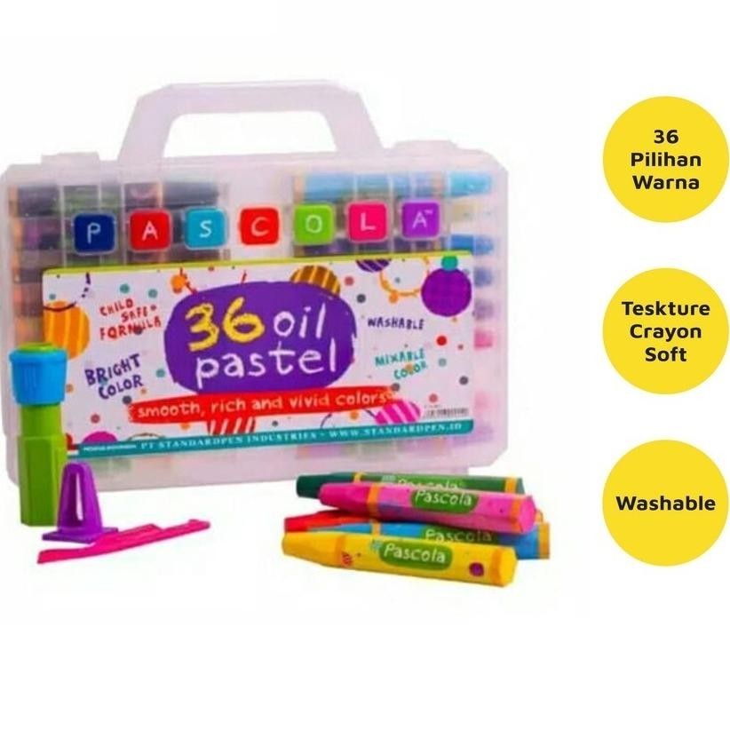 

Promo Spesial!! CRAYON JOYKO DAN PASCOLA ISI 36 WARNA/ Krayon/ Oil Pastel Viral