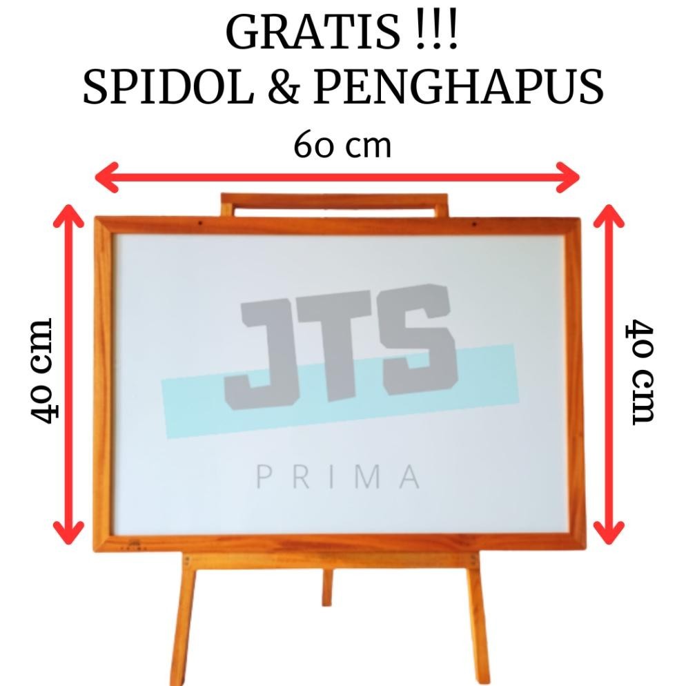 

dg-78 1 Set Papan Tulis White Board Ukuran 40X60 (GRATIS SPIDOL & PENGHAPUS) Premium