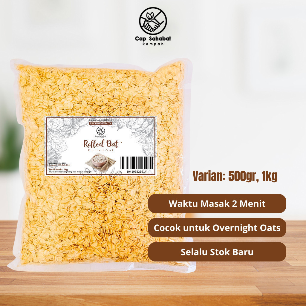 

Rolled Oat / Oatmeal / Gandum Utuh / Rempah / JSR 100% PREMIUM QUALITY