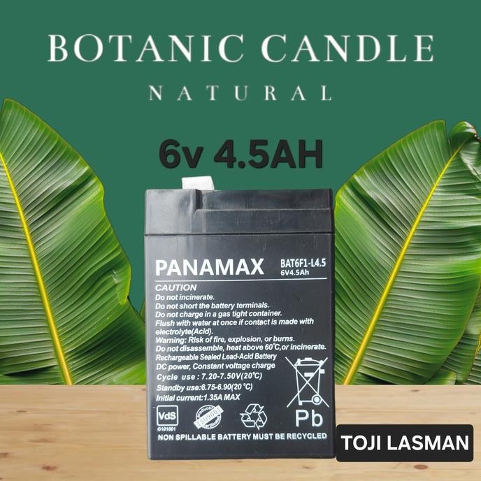 ( Battery 6V 4.5Ah ) Aki Accu Kering  Smt Baterai Batre  Senter Mainan Motor Motoran Mobil Mobilan E