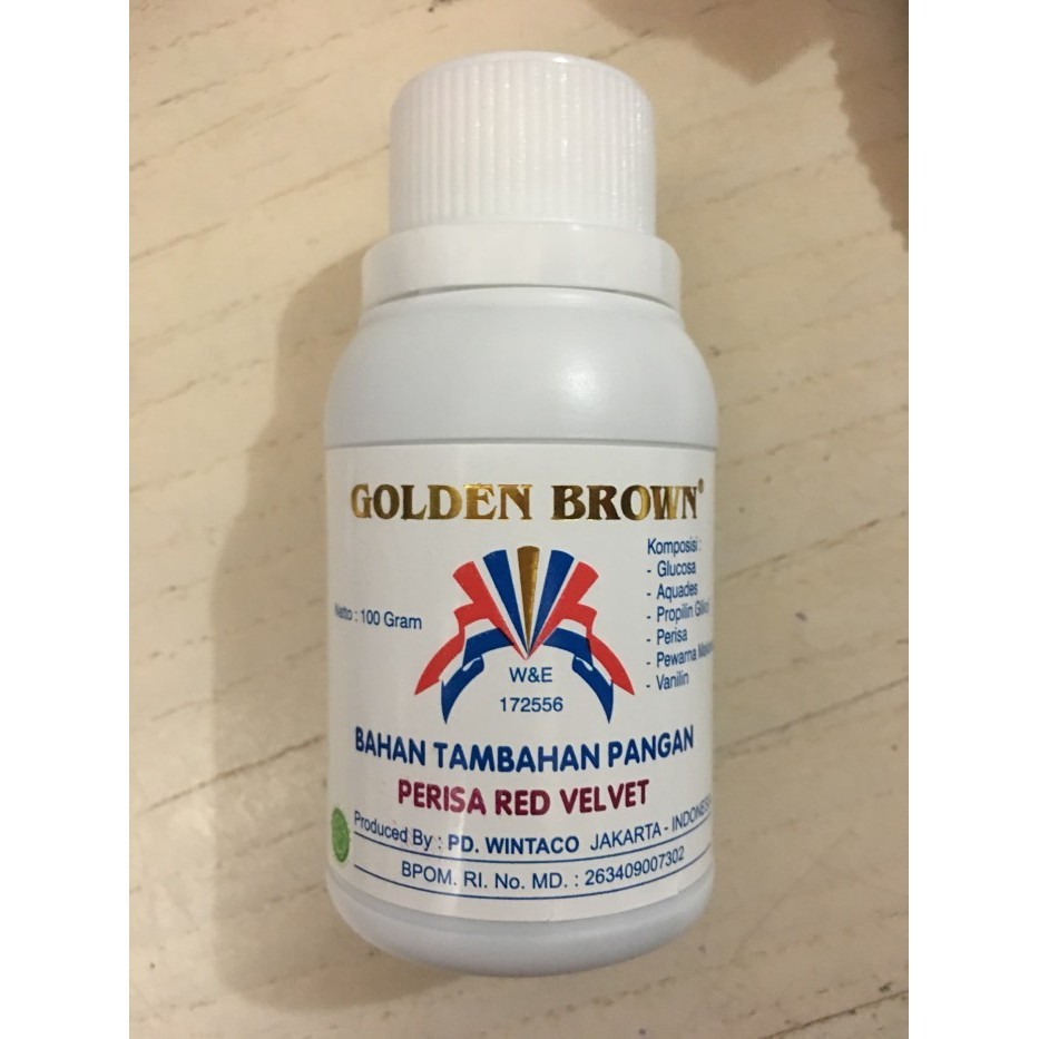 

Terlaris Golden Brown Pasta Red Velvet pewarna makanan 100 gram SALE